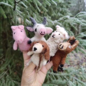 "Kotieläimet" 5 sorminuken setti