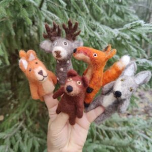 "Metsäneläimet" 5 sorminuken setti